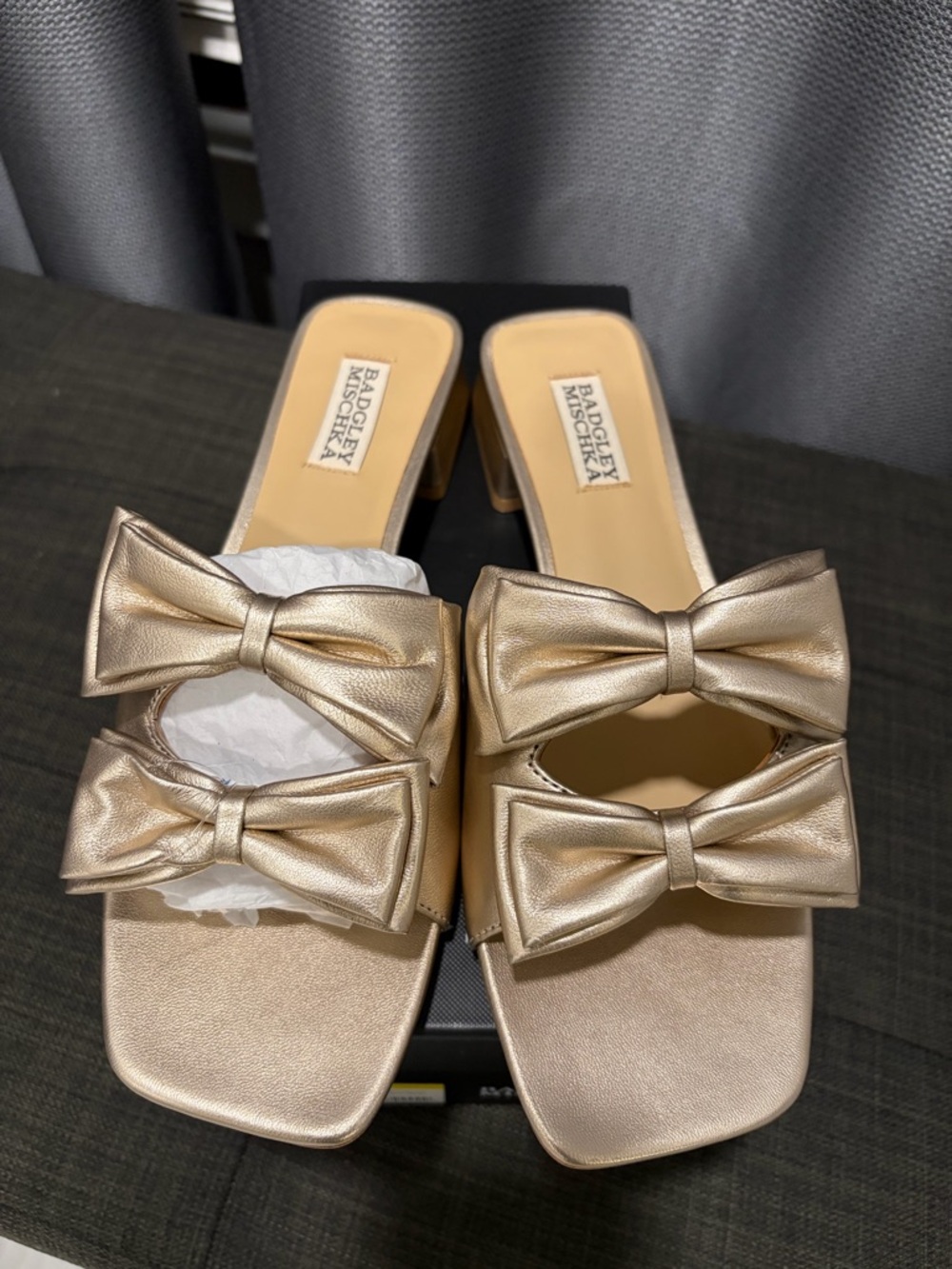 Badgley Mischka Giorgia II Low Block Slide Sandals